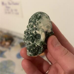 Chinese Jade Stone Skull Decor